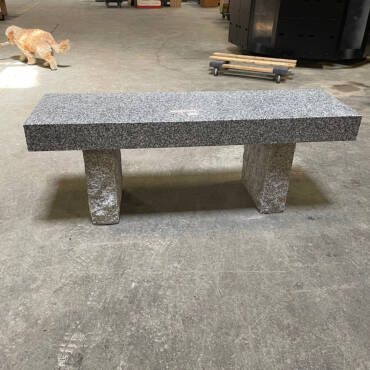 Grey bench front view