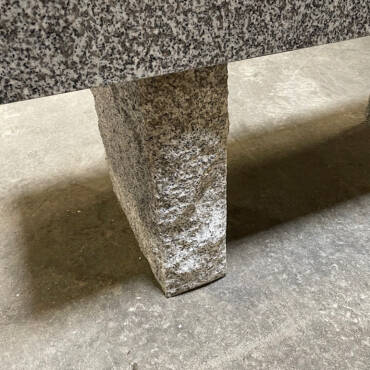 Grey bench leg